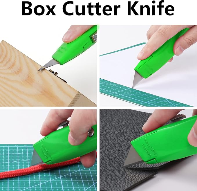 DIYSELF 2Pack Utility Knife Box Cutter Retractable Blade Heavy Duty PVC Pipe - Image 2