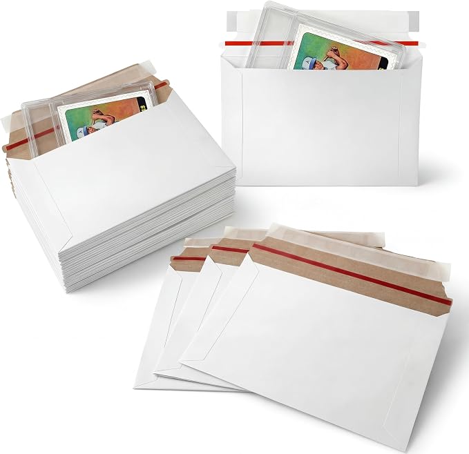 100 Pack Trading Card Shipping Envelopes 7 x 4.35 Inches Self Adhesive Mailing by Unknown