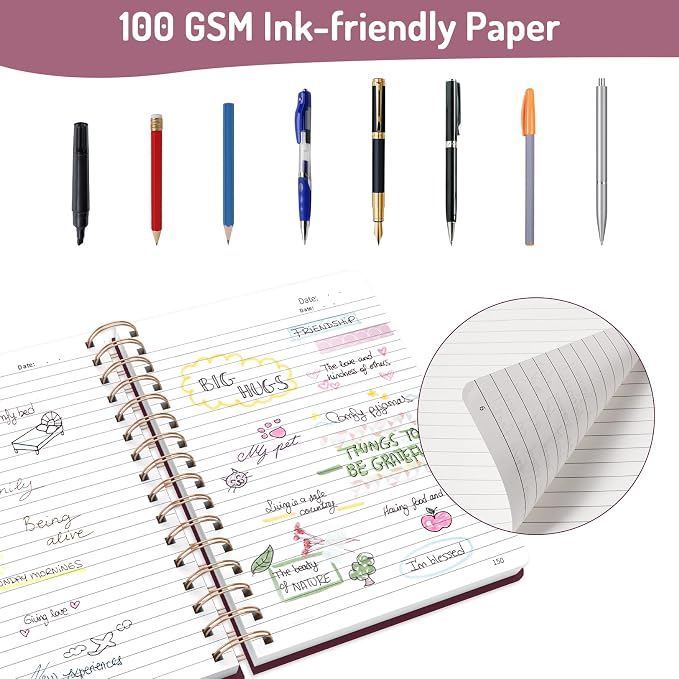 Forvencer Lined Spiral Journal Notebook - Image 4