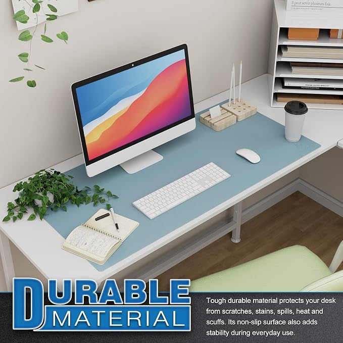 K KNODEL Large Office Leather Desk Mat, Mouse and Keyboard Pad, Computer and - Image 5