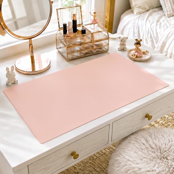 OstepDecor Pink Table Protector 24 x 36 Inch, 1.5mm Thick Plastic Table Cover by OstepDecor