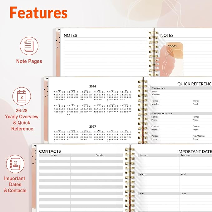 SUNEE 2026-2027 Appointment Book, Quarter-Hourly, Weekly & Monthly - Image 5