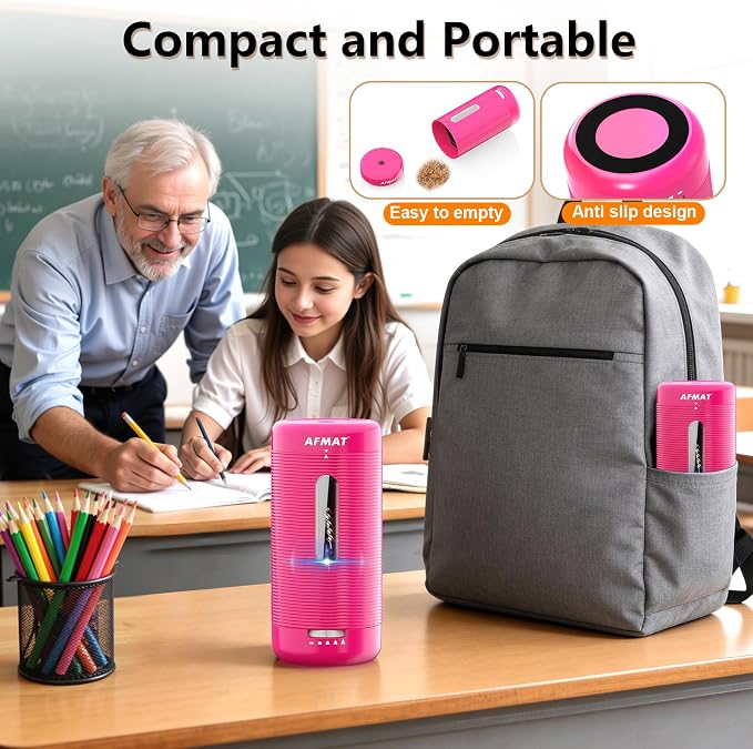 AFMAT Electric Pencil Sharpener, Fully Automatic Pencil Sharpener, Auto in & Out - Image 7