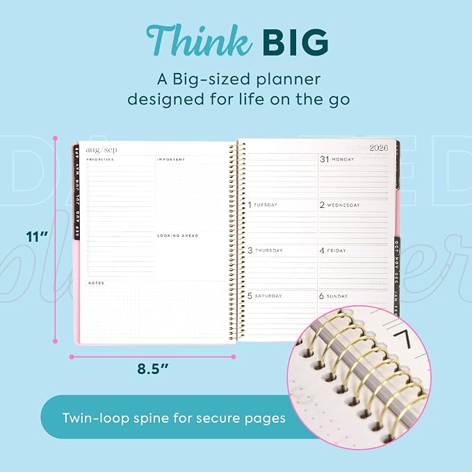 GO BIG Large-Print Planner April 2026–June 2027, 15-Month Twin-Loop-Bound - Image 5