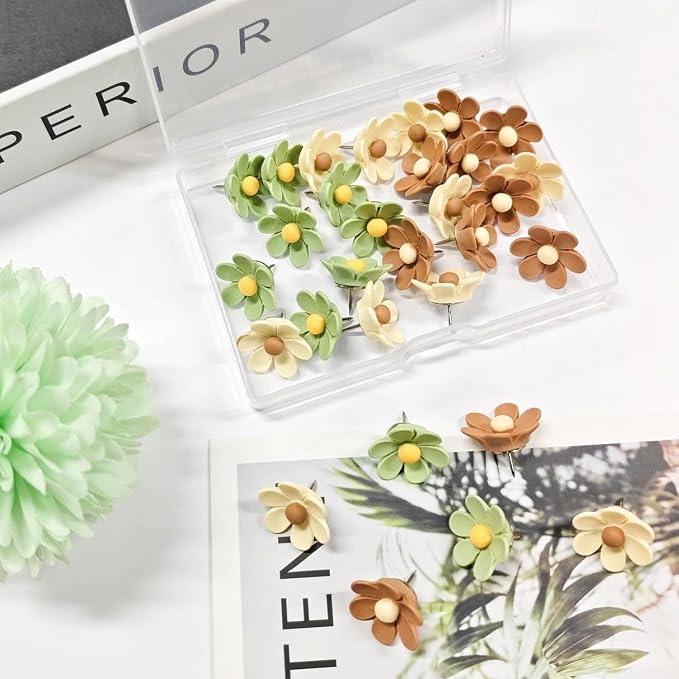 Cute Flower Push Pins - Image 2