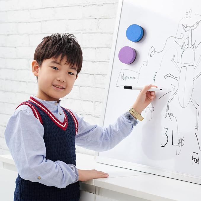 Favide 24 Pack Magnetic Whiteboard Dry Erase Erasers Chalkboard Cleansers - Image 6
