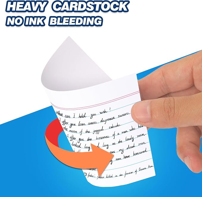 Chell 500 Count Index Cards 3x5 Inch Heavyweight, Ruled Front and Blank Back - Image 4