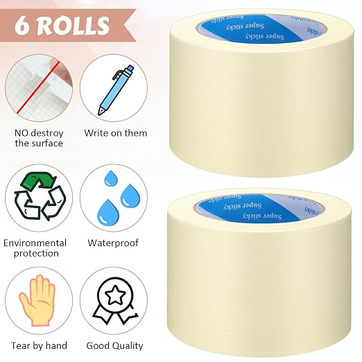 Fainne Masking Tape Bulk General Purpose Masking Painting Tape 55 Yards - Image 3