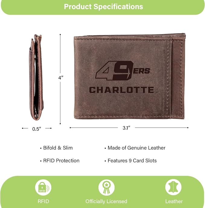 Team Sports America NCAA University of North Carolina/Charlotte Front Pocket - Image 4