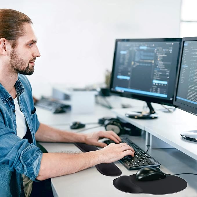 KTRIO Ergonomic Keyboard Wrist Rest & Mouse Pad - Image 6