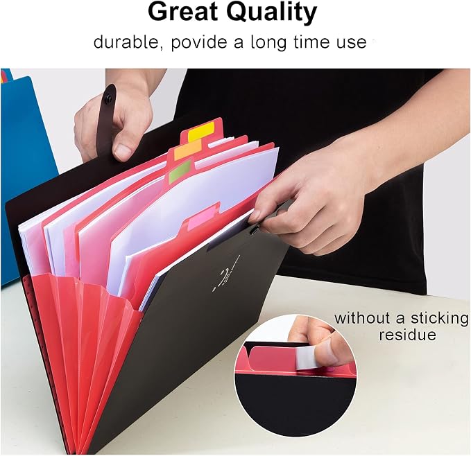 Forvencer Accordion File Organizer, Letter Size, 5 Pocket Expanding File Folder - Image 5