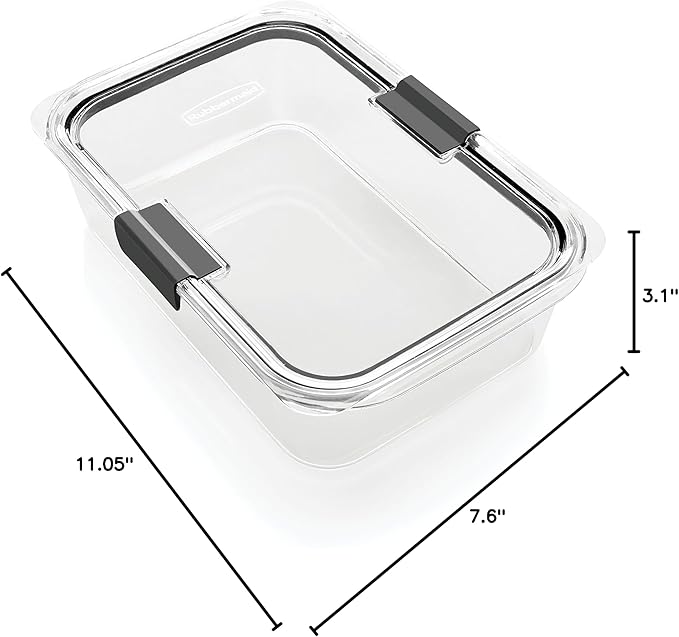 Rubbermaid Brilliance Food Storage Container, 9.6 Cup | Clear | Pack of 2 - Image 12
