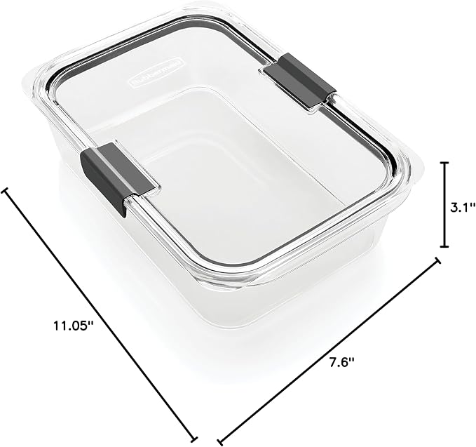 Rubbermaid Brilliance Large Food Storage Container, 9.6 Cup, Leak-Proof - Image 8