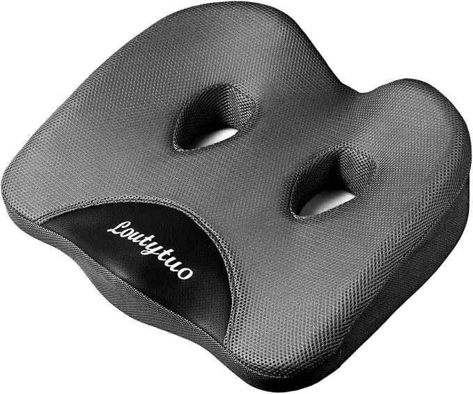 LOUTYTUO Seat Cushion Pillow, 100% Memory Foam and Washable Cover, by LOUTYTUO