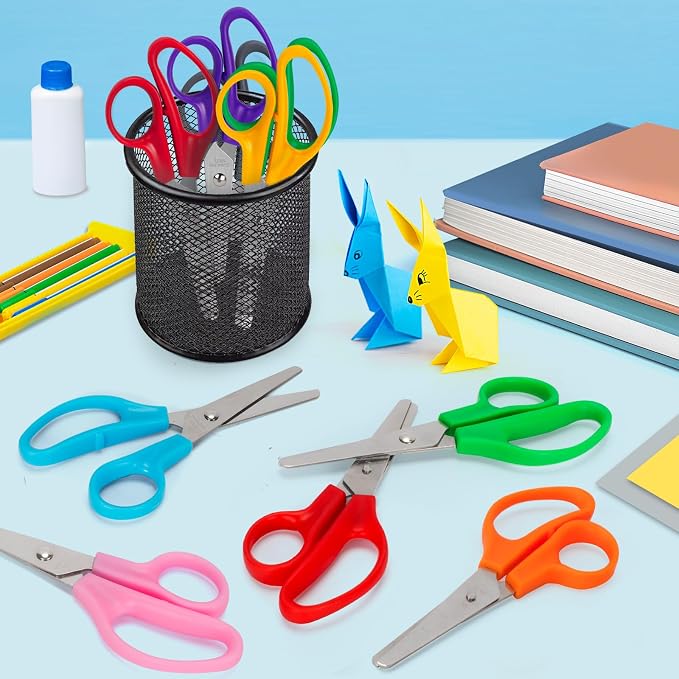 Toidgy 100 Pack Kids Scissors, 5 Inch Scissors Bulk - Image 6