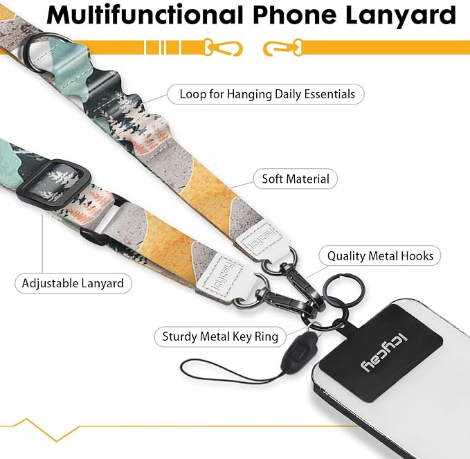 Icycay Phone Lanyard Crossbody, Mountain Cell Phone Strap - Image 3