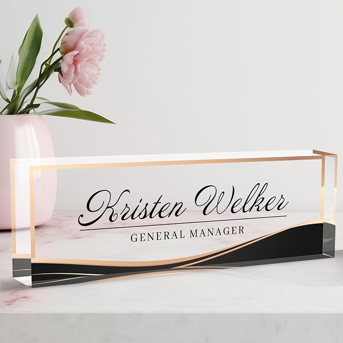 Acrylic Personalized Name Plate by AeekdookWoodenPuzzles