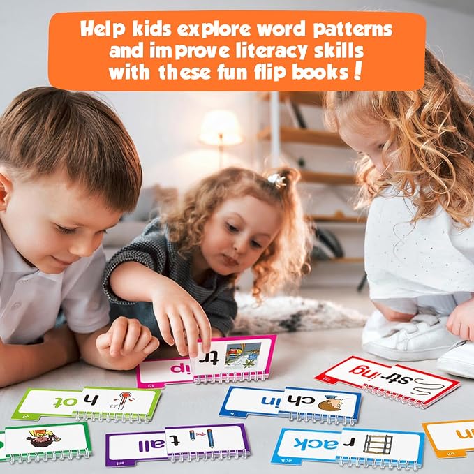 Phonics Flash Cards Word Family Build Book, Learn to Read 30 Read and Rhyme - Image 7