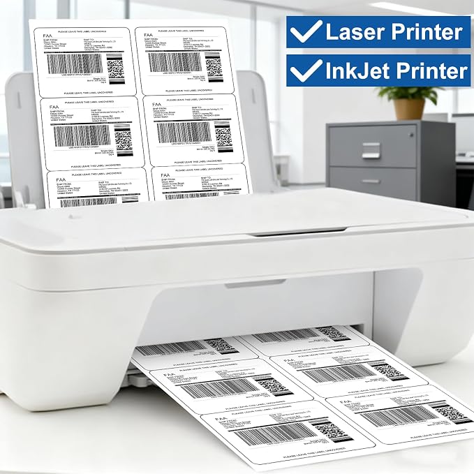 3 1/3" x 4" Shipping Address Label 100 Sheets 600 Mailing Labels - Image 3