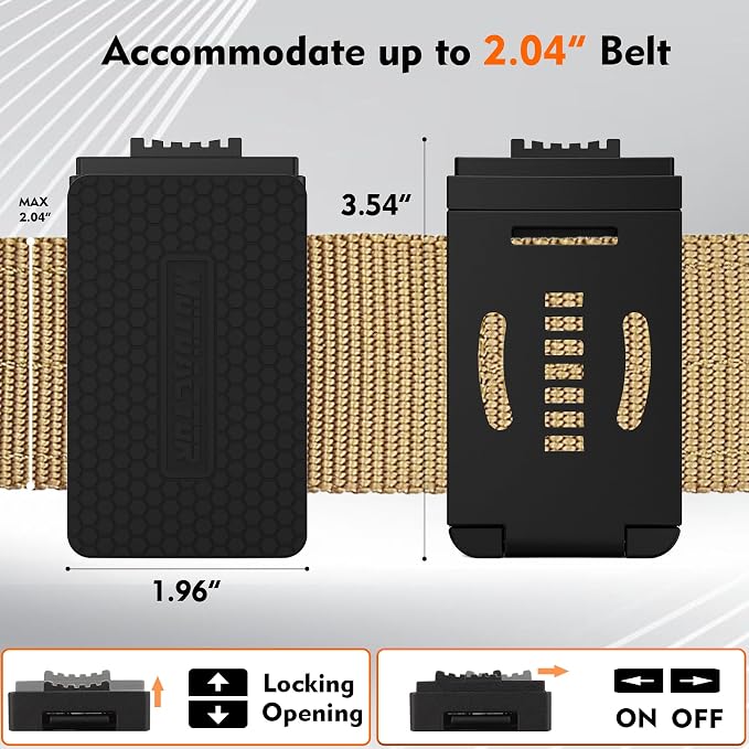 MUTUACTOR Magnetic Belt Clip Heav Duty, Anti-Slip Rubber Coated Magnetic Belt - Image 8