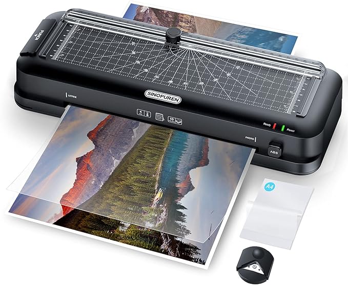 9-Inch Laminator Machine for Teachers & Home – All-in-One Jam-Free Laminator by SINOPUREN