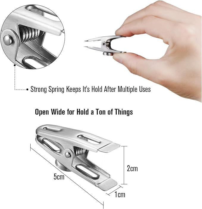 Magnetic Chip Bag Clips for Fridge, 8 Pack Heavy Duty Fridge Magnet - Image 8