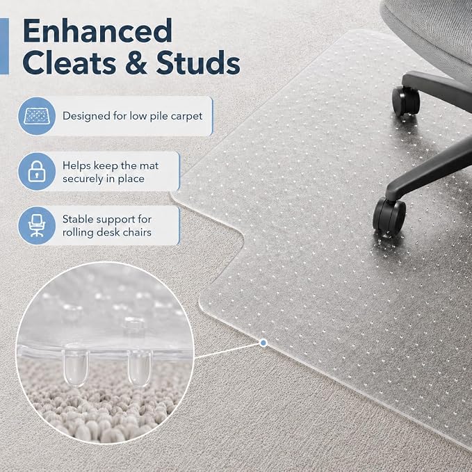 Chair Mat for Carpet- Low Pile Carpet Protector for Office Gaming Computer Desk - Image 8