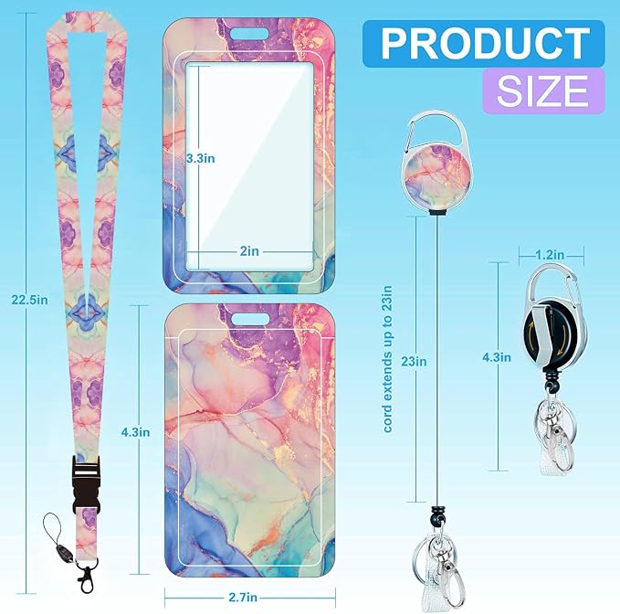 Badge Lanyard, Retractable Badge Holder - Image 2