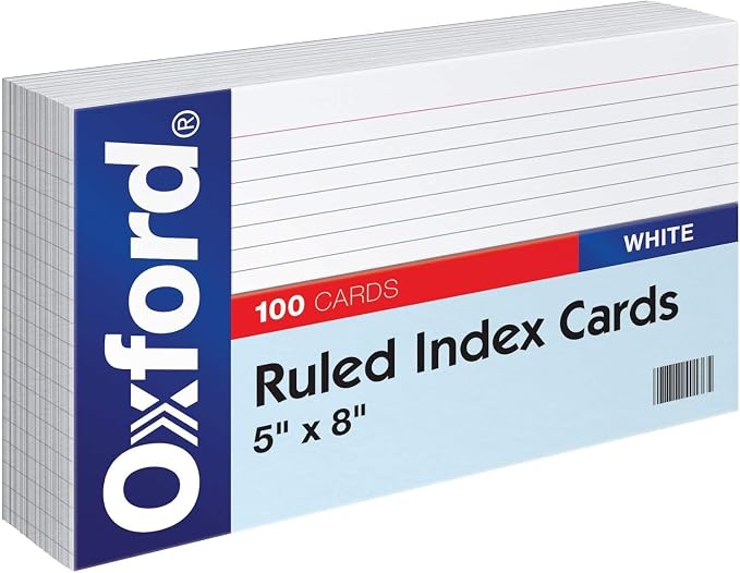 Oxford Ruled Index Cards by Oxford