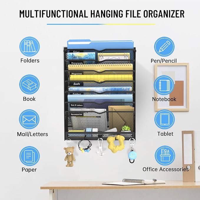 SUPEASY 8 Tier Wall File Organizer - Image 6
