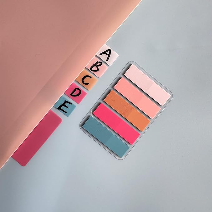 ELII 500 PCS Sticky Index Tabs 2 Inch Colorful Sticky Tabs for Notebooks, Page Markers Tabs for Binders-DeskLoop Office