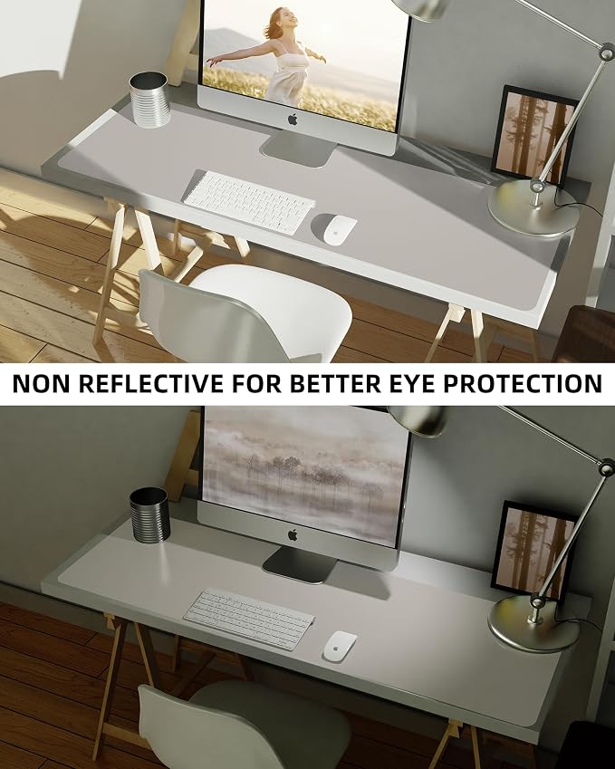 AFIING Leather Desk Pad Protector, Large Mouse Pad, Non-Slip PU Leather Desk - Image 6