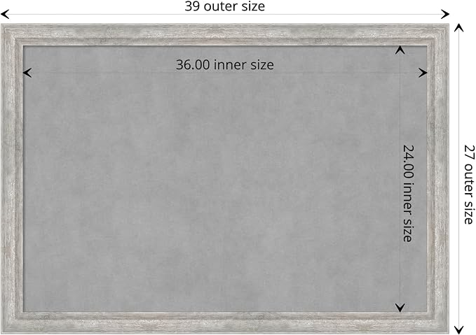 Amanti Art Silver Framed Magnetic Board 27x39 Large Vision Board - Image 4