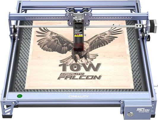 Creality Falcon 10W Laser Engraver, with Honeycomb Laser Bed 500x500mm, 10000mm/min, 72W High-Precision Laser Cutter for Wood, Acrylic, Pre-Installation and Out-of-The-Box-DeskLoop Office