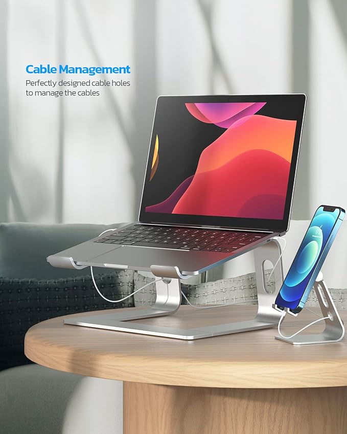 Nulaxy Laptop Stand, Ergonomic Aluminum Laptop Computer Stand, Detachable - Image 6