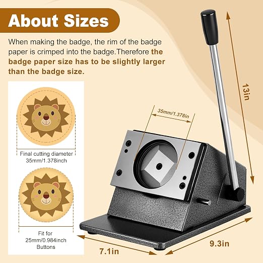 25mm Button Paper Cutter Graphics Punch Cutter - Image 2