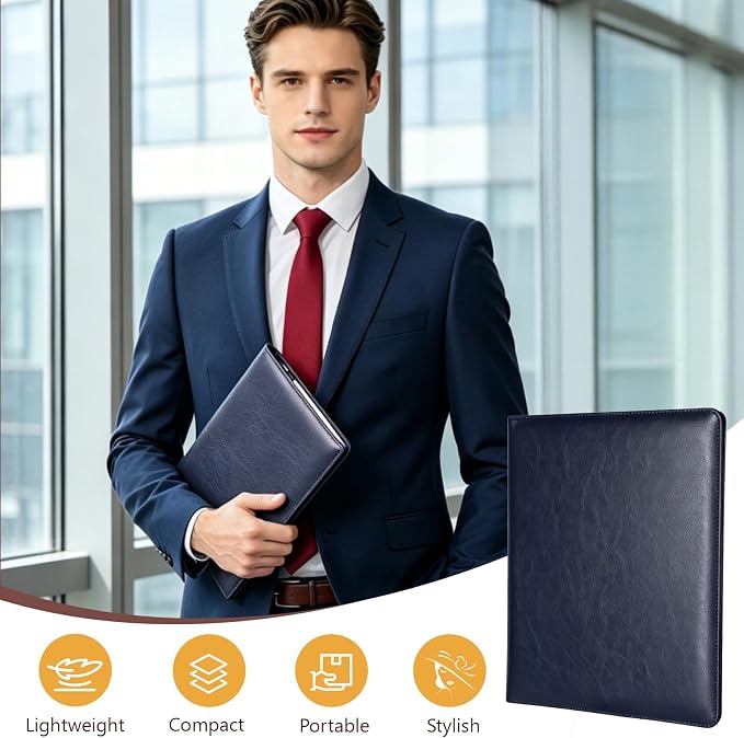 Padfolio Portfolio Binder, Faux Leather Folder, Resume Interview Legal Document - Image 4