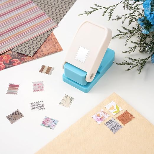 Mini Stamp Punch, 0.65 x 0.55inch Postage Stamp Punch, Stamps Cutter Hole by CYFUNDESIGN