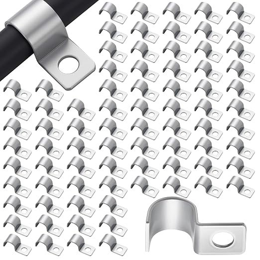 Yaocom 100 Pcs Silver Cable Wire Screw Clips 1/2 inch, Zinc Plated Steel Clamp by Yaocom