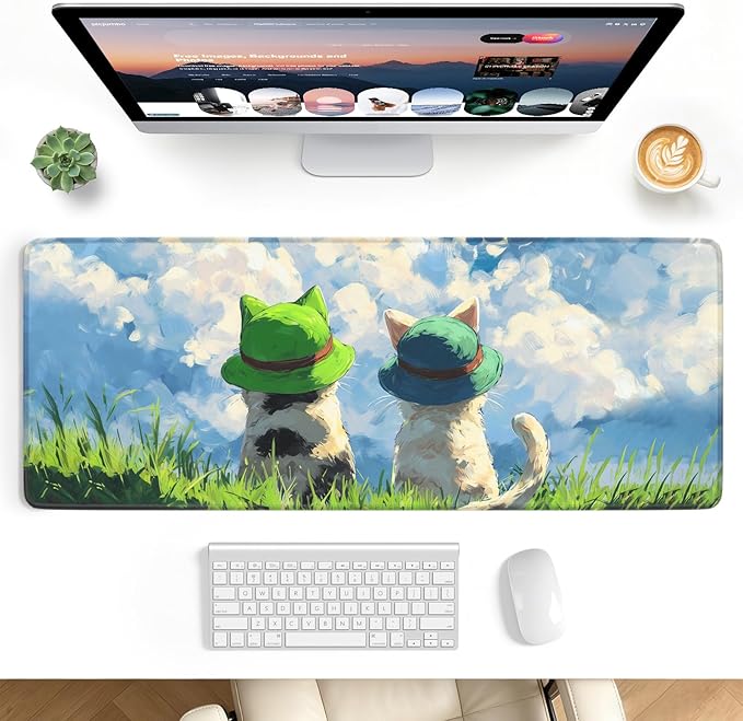 Desk Mat, Big Desk Pad, 31.5x11.8 Inches Extended Big Gaming Mouse Pad by stanploe