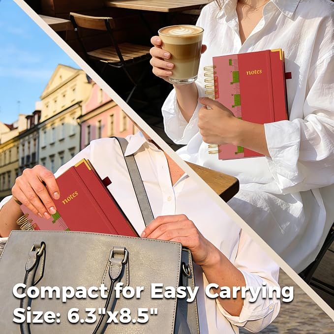 XYark A5 Hardcover Spiral Notebook, 6.3"x8.5" College Ruled Notebooks - Image 8