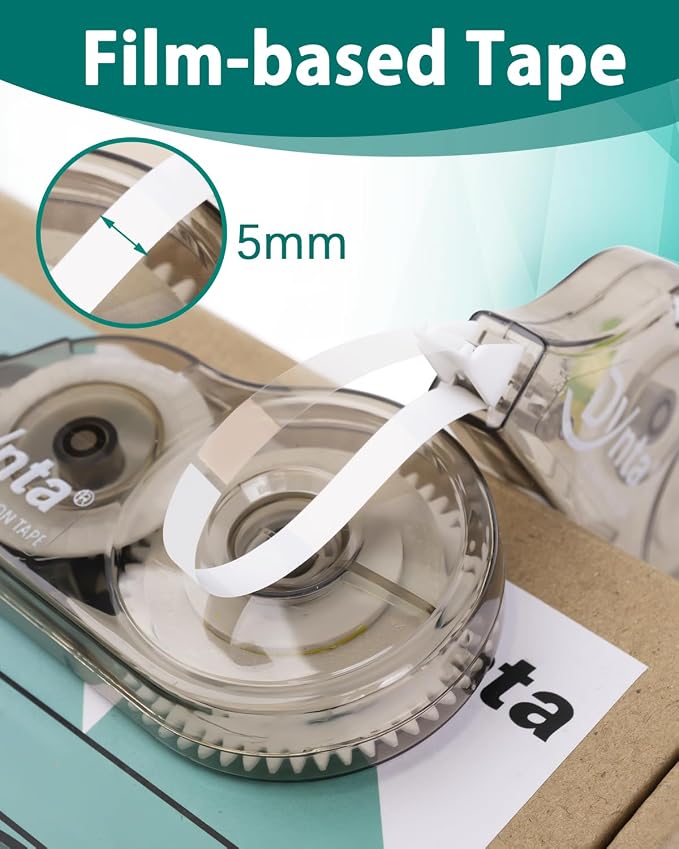 Dynta Correction Tape 28 Pack, Transparent Dispenser, 1/5 Inch X 32.8 Ft - Image 3