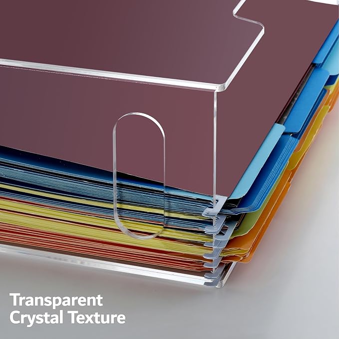 DINGHUO Acrylic File Folder Organizer, Hanging File Organizer Box, File Holder - Image 7