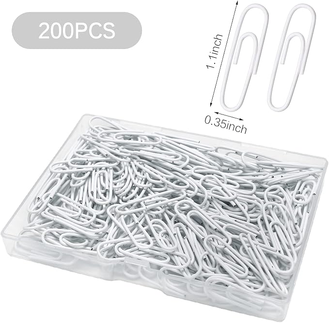 Elisel Paper Clips, Durable and Rustproof Coated Paper Clips, School and - Image 2