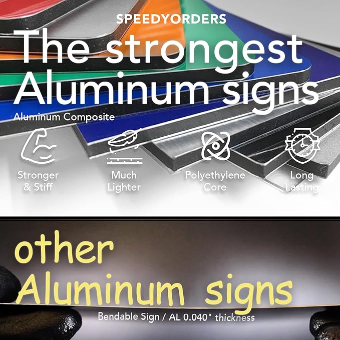 SPEEDYOOKS Custom Outdoor Metal Sign, Personalized Aluminum, Customized Safety - Image 2