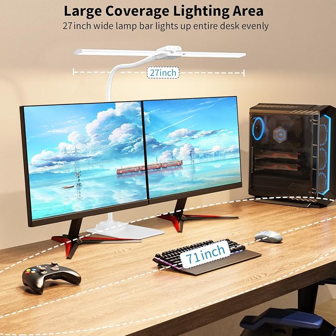 KableRika Desk Lamp Double Light: Bright Led Desk Lights - Image 3