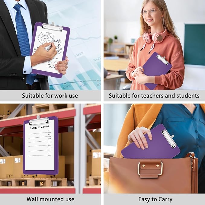 Hongri A5 Clipboard with Storage, Metal Retractable Pen Holder, 6 x 9'' Nursing - Image 7