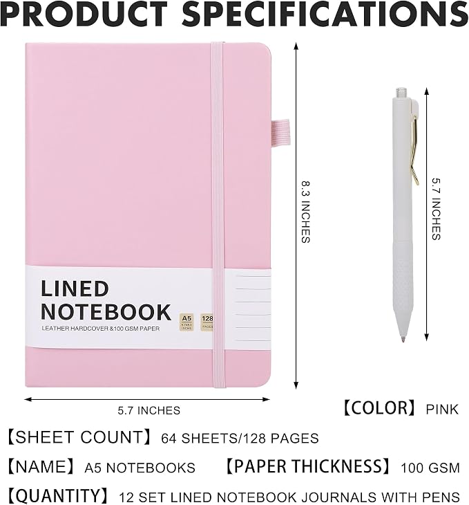 Aodaer 12 Set Lined Notebook Journals - Image 2