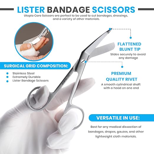 Utopia Care Bandage Scissors, 7.5 Inch Stainless Steel Shears - Image 3