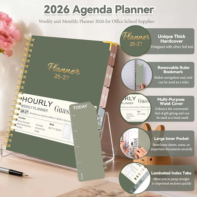 Large 2026-2027 Academic Planner, Weekly & Monthly Appointment Book from Jul. - Image 7